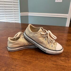 Classic Converse Gold metallic Kids Sneakers size 2